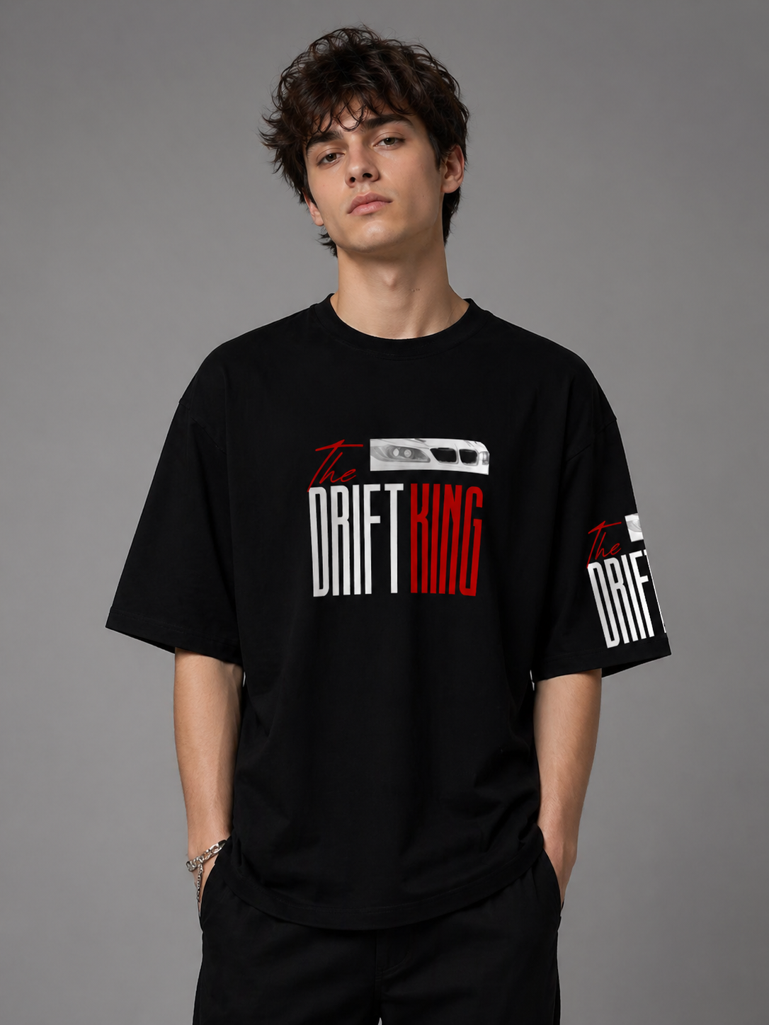 black drift king oversized t shirt (9)