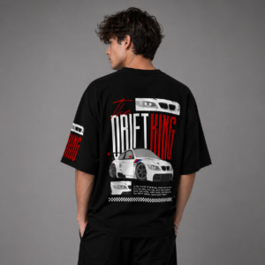 black drift king oversized t shirt