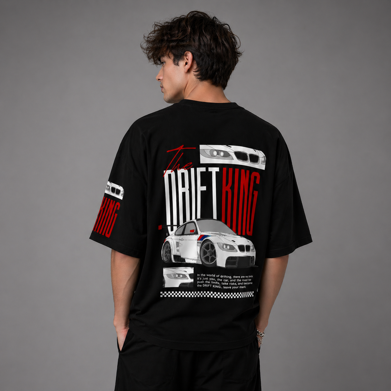 black drift king oversized t shirt