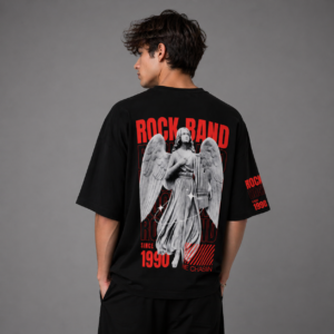 rock band angel graphic oversized tee (8)